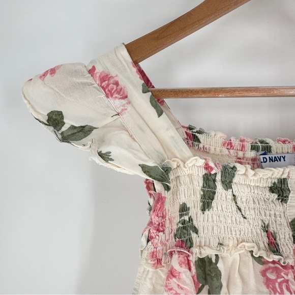 Old Navy Floral Maxi Dress - Cream and Pink - Picture 4 of 12